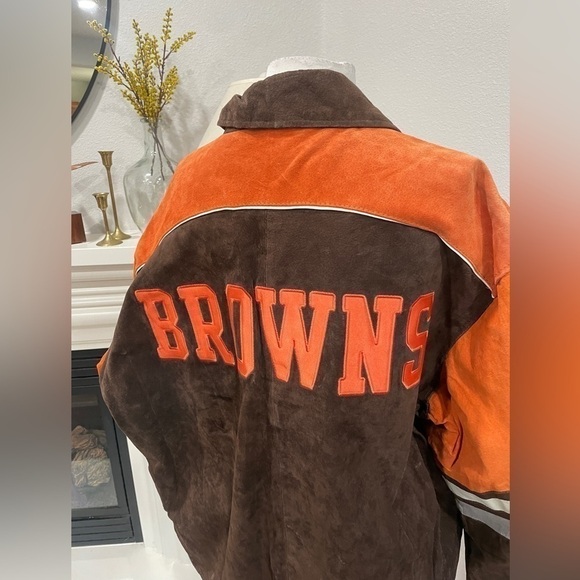 Vintage Cleveland Browns Suede Bomber Jacket – NFL – XL - Picture 5 of 7